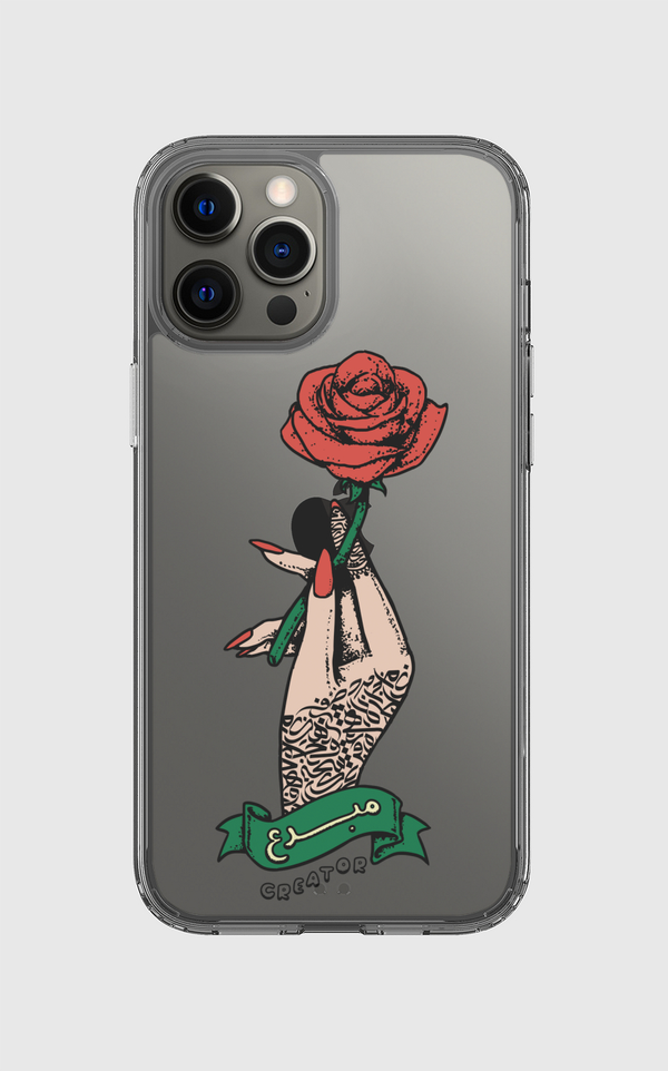 Calligraphy & Roses Clear Case