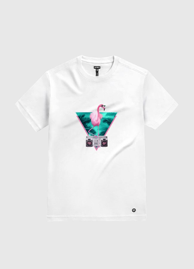 Miami flamingo - White Gold T-Shirt