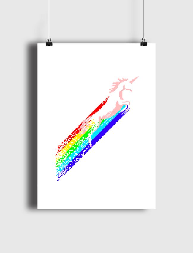 Pixel unicorn - Poster
