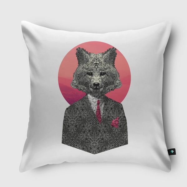 Very Important Fox  Throw Pillow