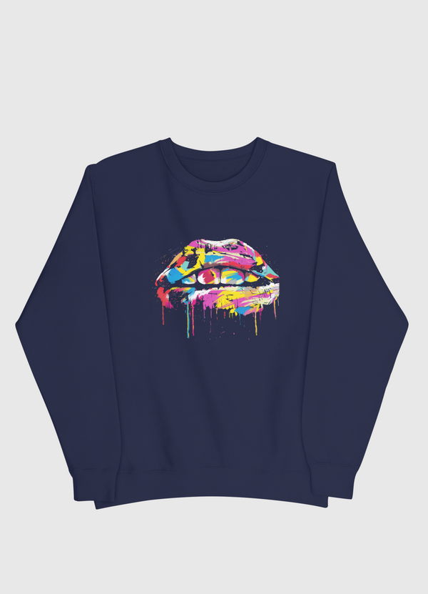 Colorful lips Men Sweatshirt