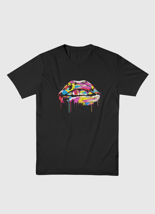 Colorful lips Men Basic T-Shirt