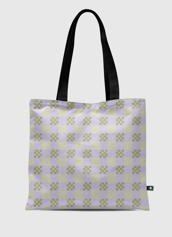 Plaid Pattern Purple&Green - Tote Bag