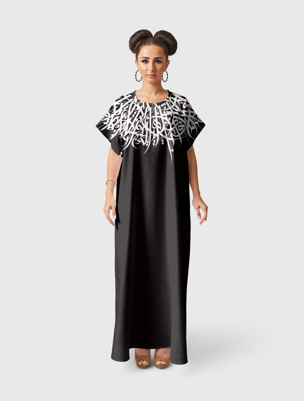 STRONG CALLIGRAPHY Short Sleeve Dress