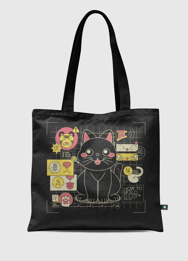 Japanese Cat Graph Tote Bag