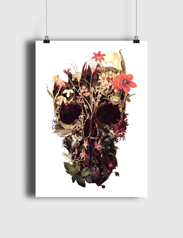 Bloom Skull Poster