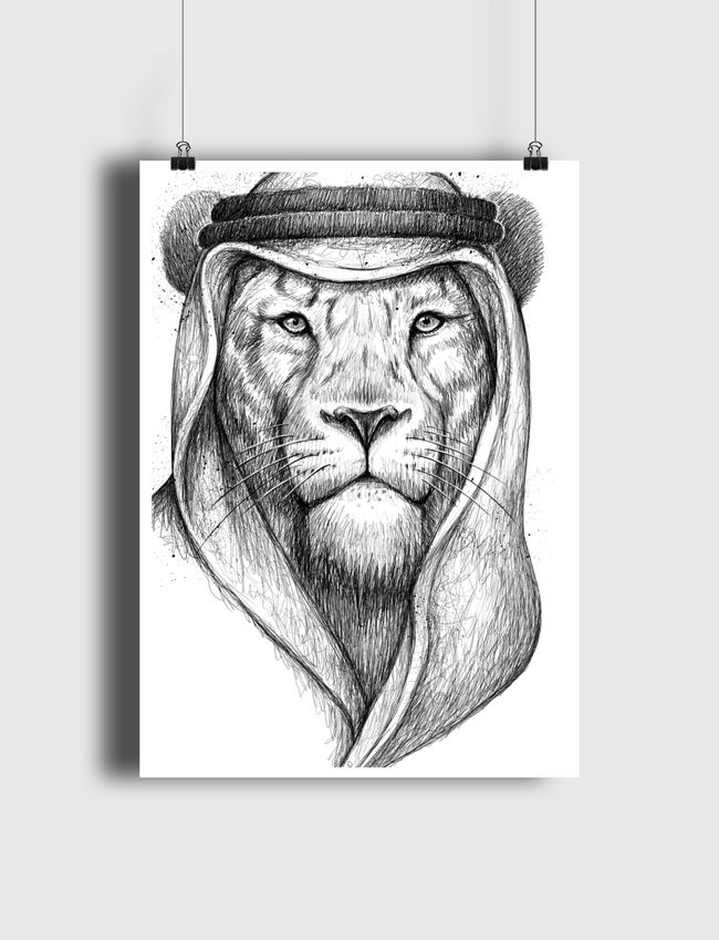 Saudi lion - Poster