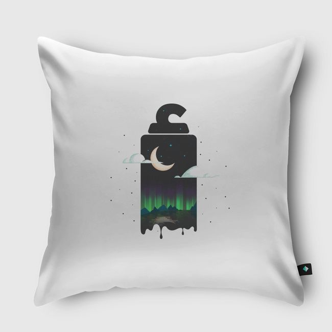 Arabic Letter Alef Aurora - Throw Pillow