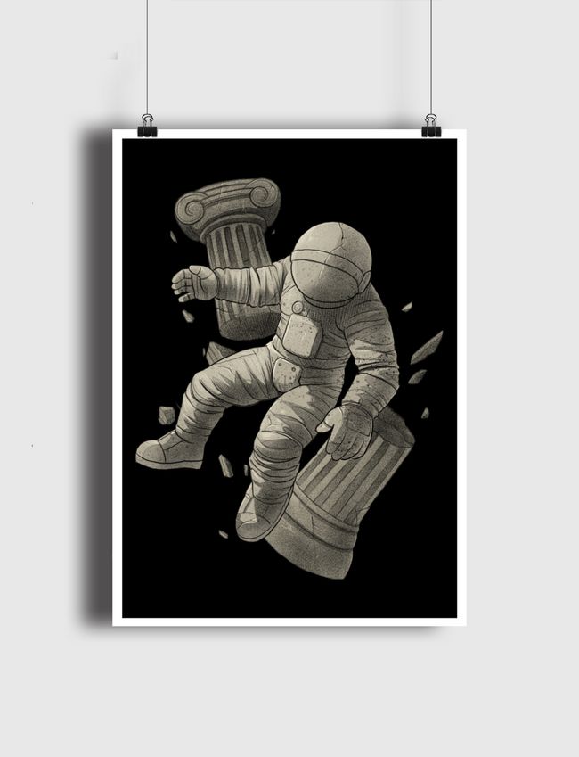 Greek Marble Astronaut - Poster
