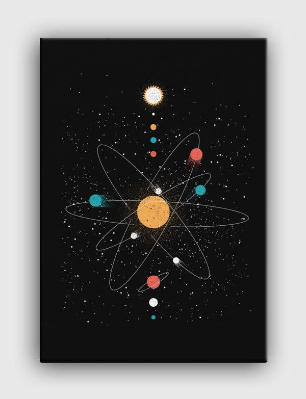 Atom Universe Minimalist Canvas