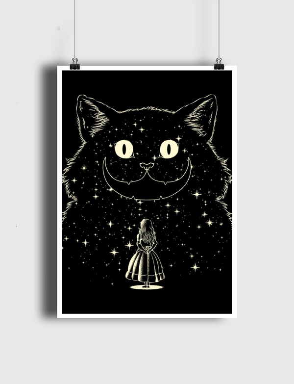 Alice Star Night Cat Poster