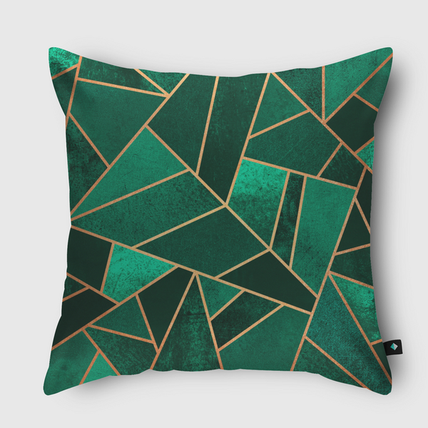 Emerald And Copper Throw Pillow