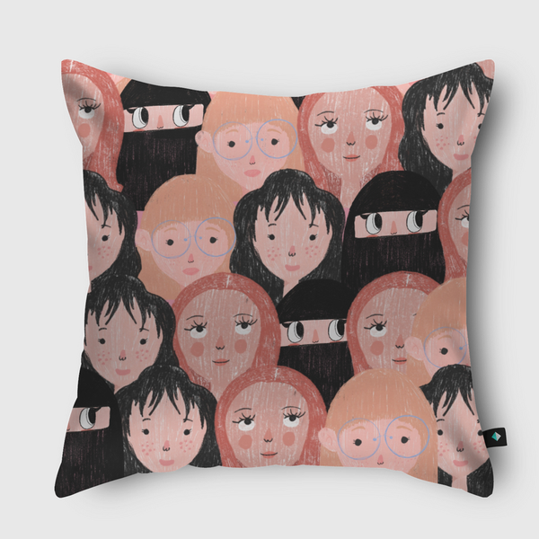 Power of womens Throw Pillow