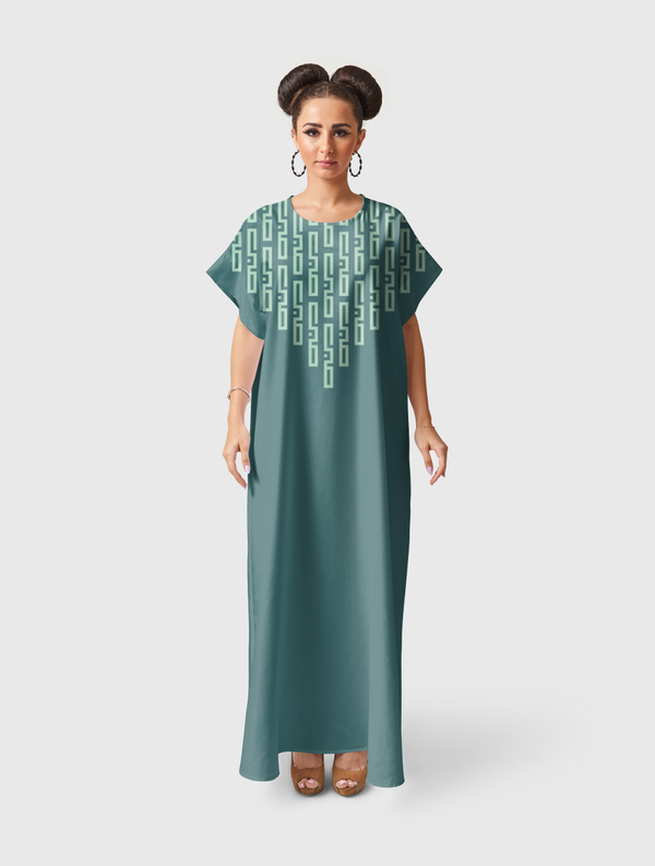 sabr Pattern Short Sleeve Dress