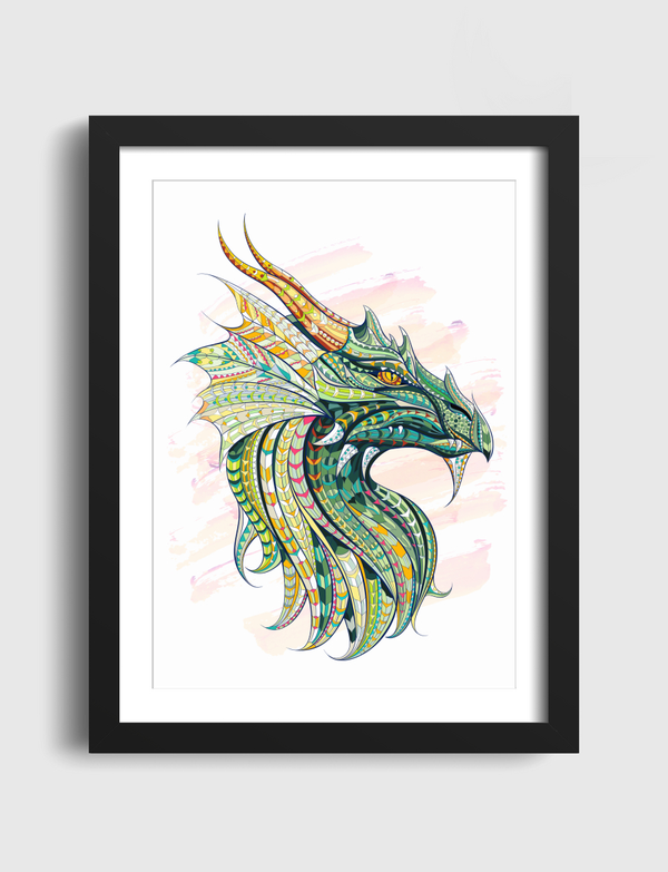 Ethnic Patterned Dragon Artframe