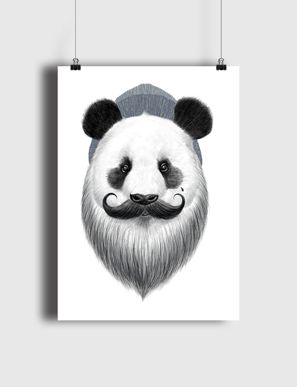 Bearded panda Poster