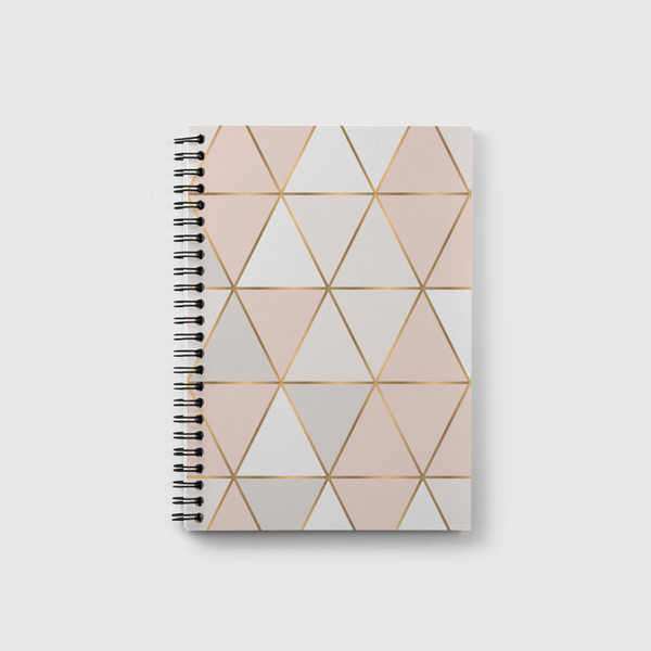 geometric rose gold Notebook