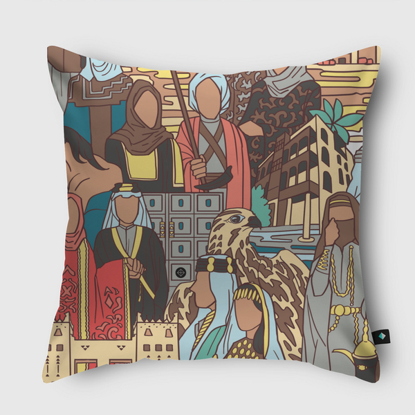 يوم بدينا Throw Pillow