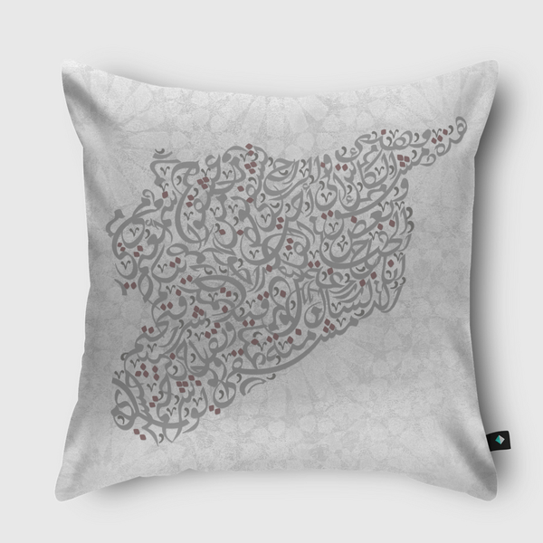 Syria map خريطة سوريا Throw Pillow