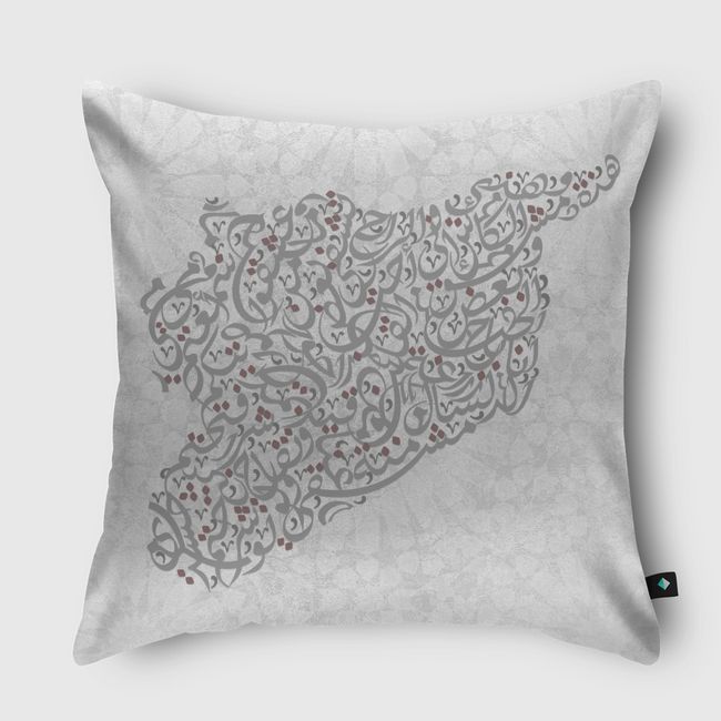 Syria map خريطة سوريا - Throw Pillow