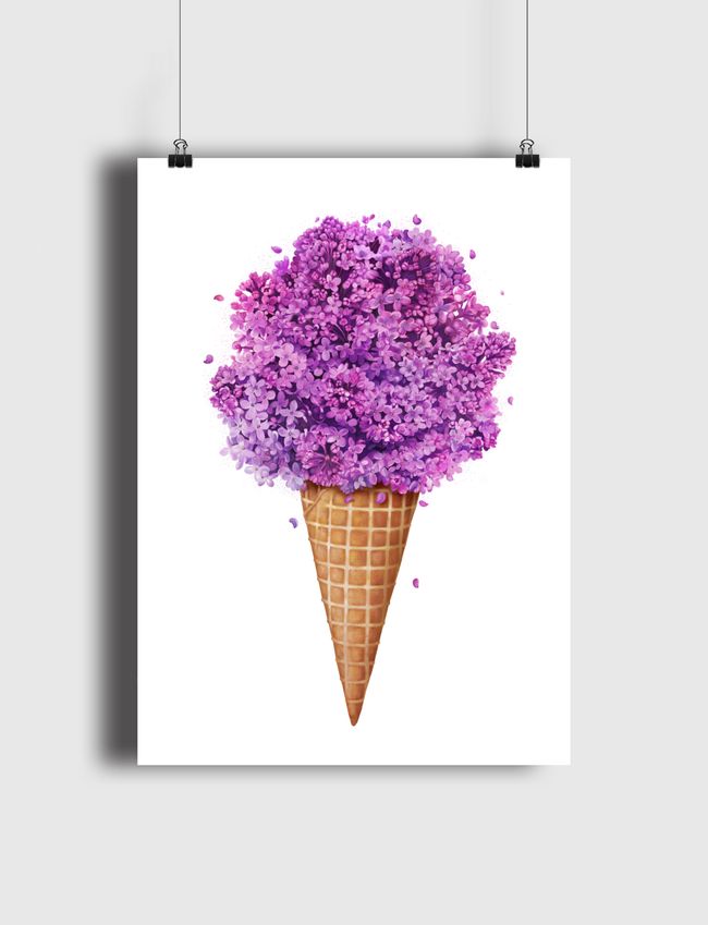 Ice cream with lilac - Poster