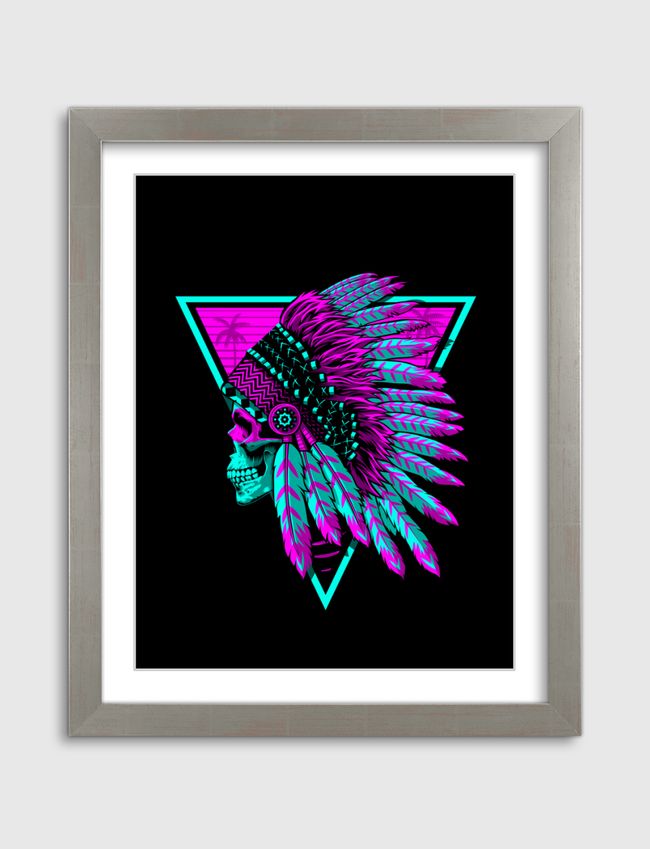 Retro Indian Skull - Artframe