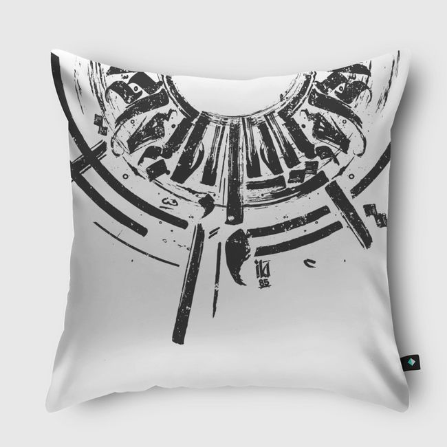 calligraphy MAZ85-1 Black - Throw Pillow