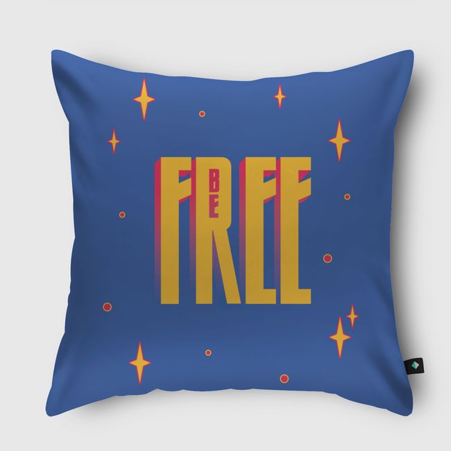 Be Free in Blue - Throw Pillow