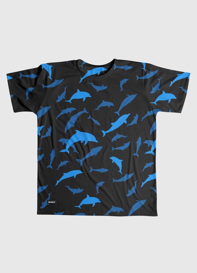 Pattern Dolphins - Men Graphic T-Shirt