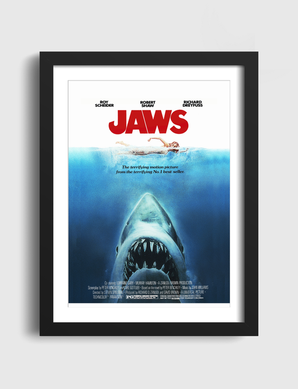 Jaws Film Poster Artframe