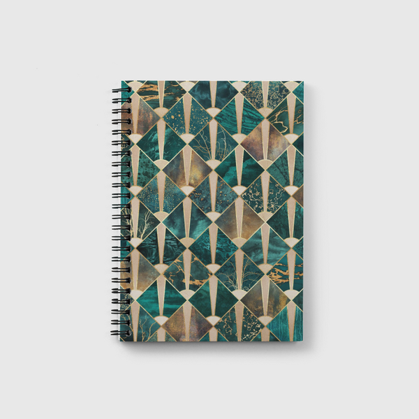 Art Deco Tiles - Ocean Notebook