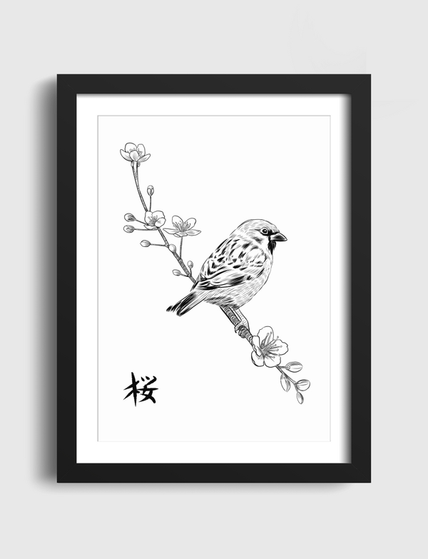 Sparrow Kanji Artframe