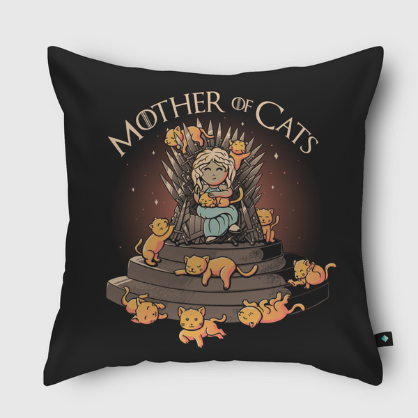 Mother of Cats Throw Pillow
