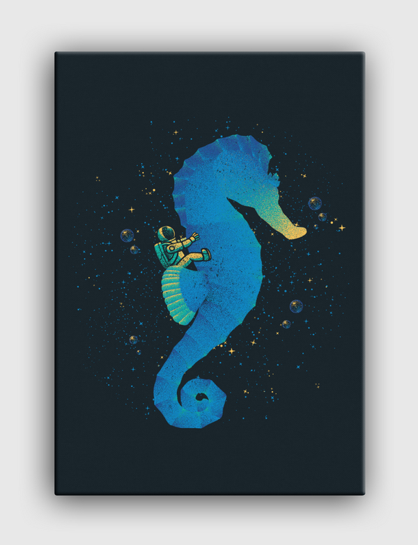 Riding a Sea Horse Astro Canvas