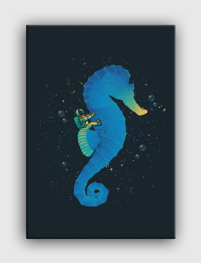 Riding a Sea Horse Astro - Canvas