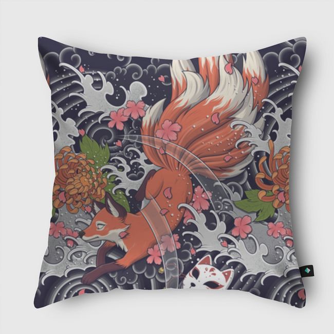 Nine Tailed Fox Spirit - Throw Pillow