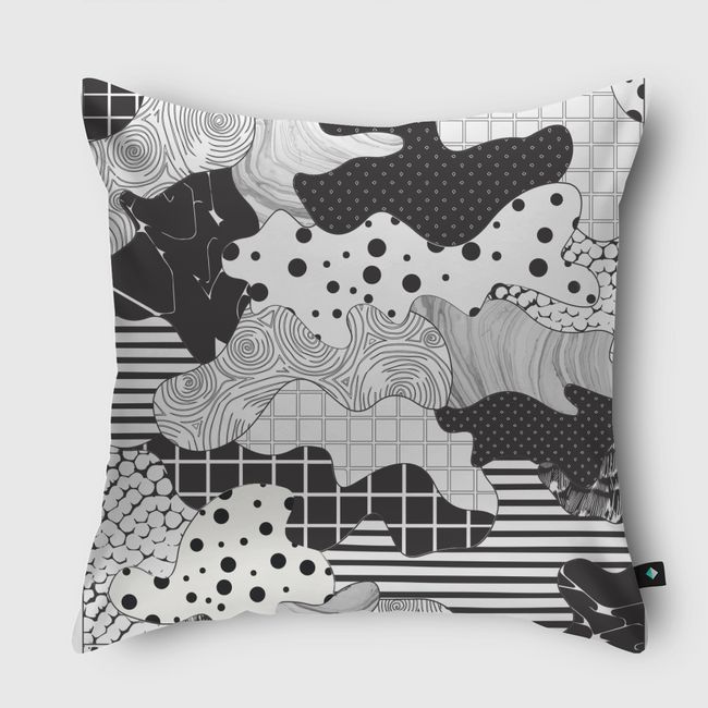 Black and white  - Throw Pillow