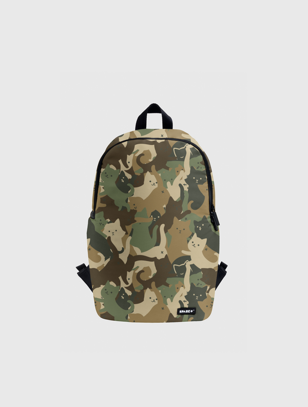 Camouflage Cat Army Spark Backpack