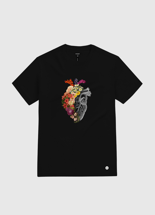 Flower Heart Spring White Gold T-Shirt