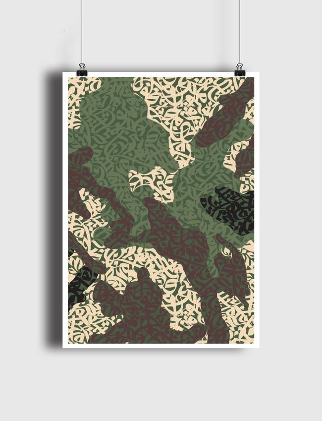 Camo Calligraphy - Poster
