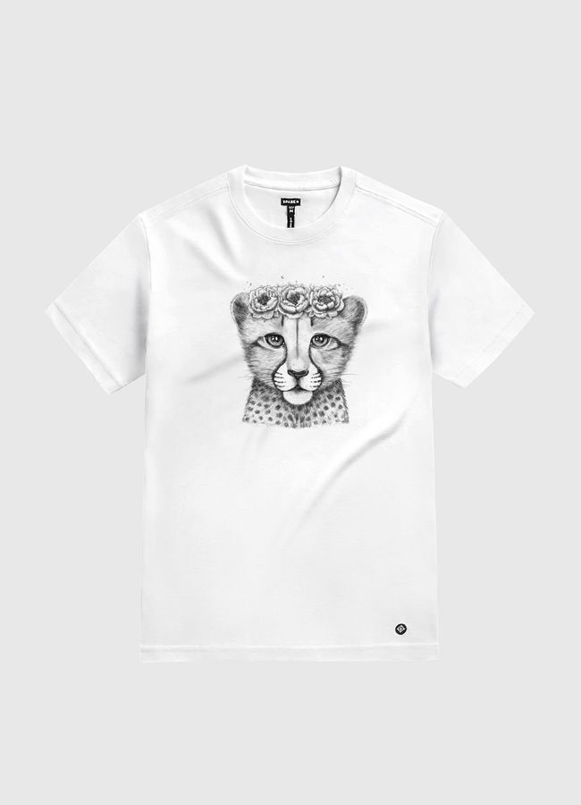 Cheetah cub - White Gold T-Shirt