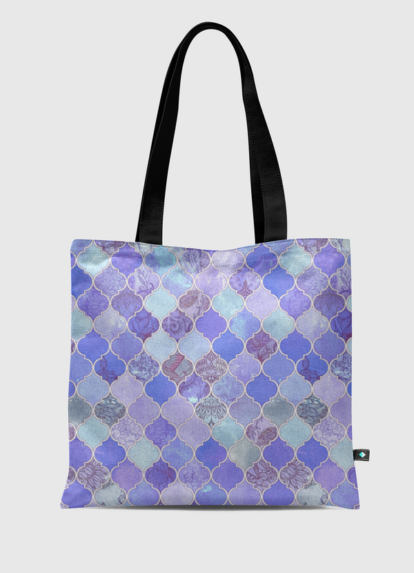 Purple Moroccan Tiles Tote Bag