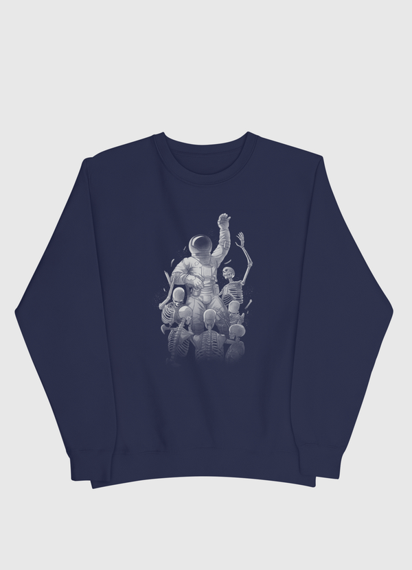 Astronaut Skeleton Scaping Men Sweatshirt