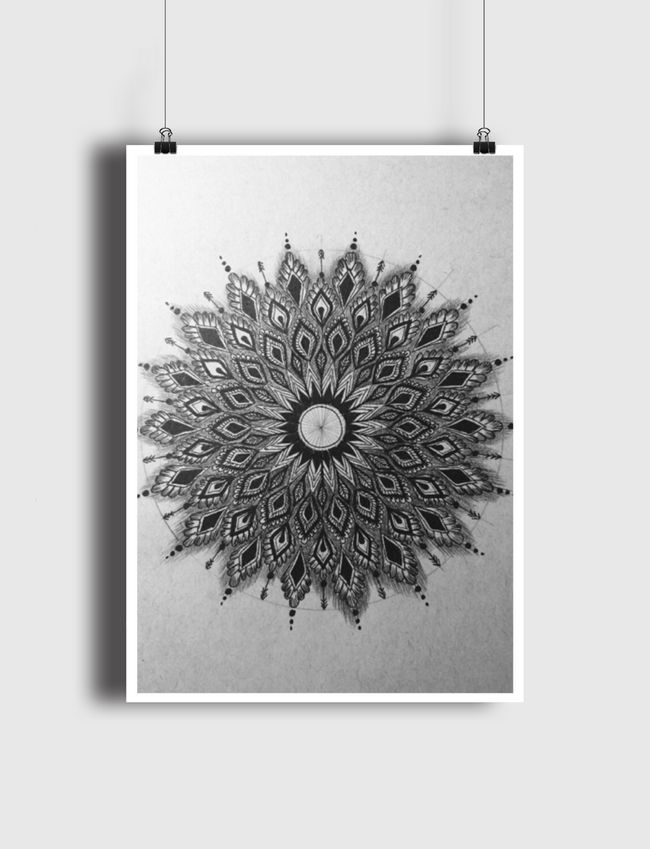 Gray mandala - Poster