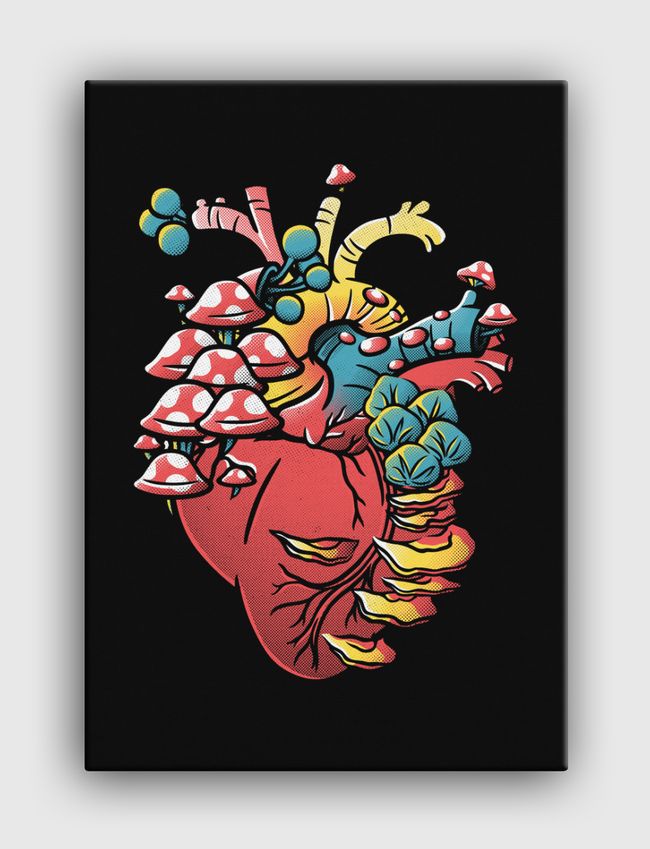Fungi Heart - Canvas