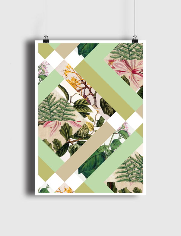 Cubed Botanical Florals Poster
