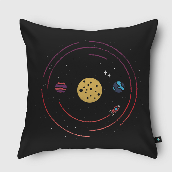 Smile, you are in space Throw Pillow