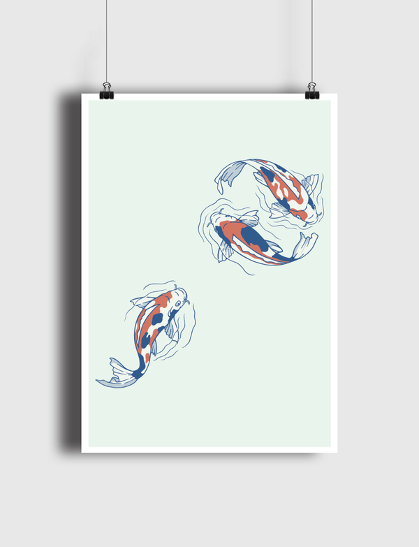 Koi Lake Traditional Poster