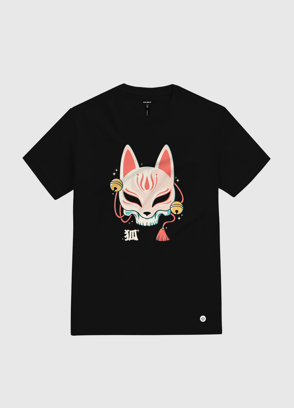 Kitsune Skull White Gold T-Shirt