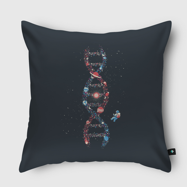 DNA Astronaut Galaxy Throw Pillow